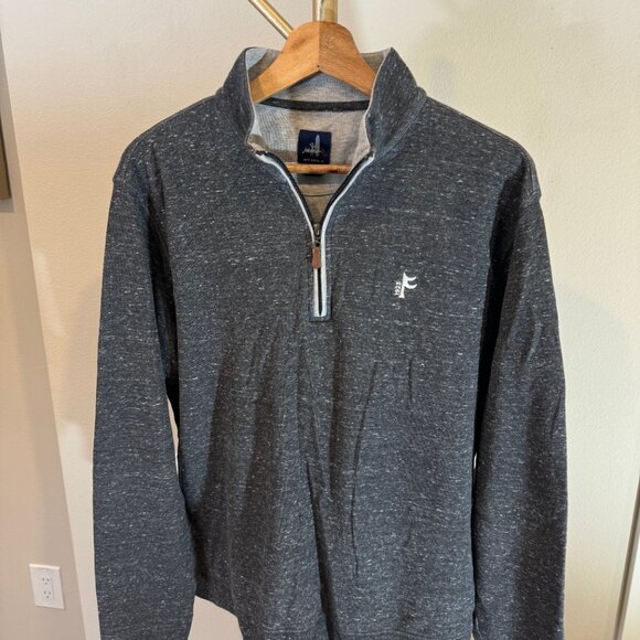 johnnie-O Sully Performance Quarter Zip Sweater F1923 in Heather Grey Mens MD - Picture 3 of 10